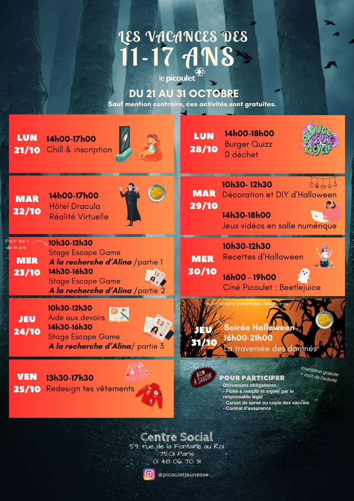 Programme Jeunesse Automne 2024